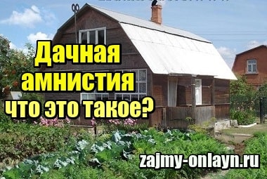 Что такое дачная амнистия и для чего она нужна